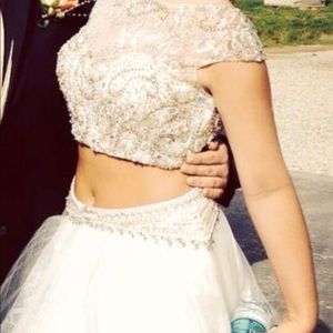 Tony bowls two piece prom dress & shoes!